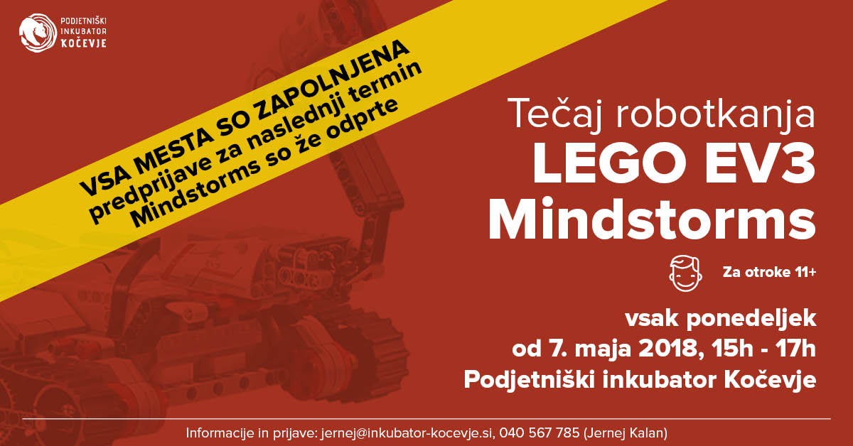 20180416 Mindstorms Kocevje LEGO banner 1200x628px
